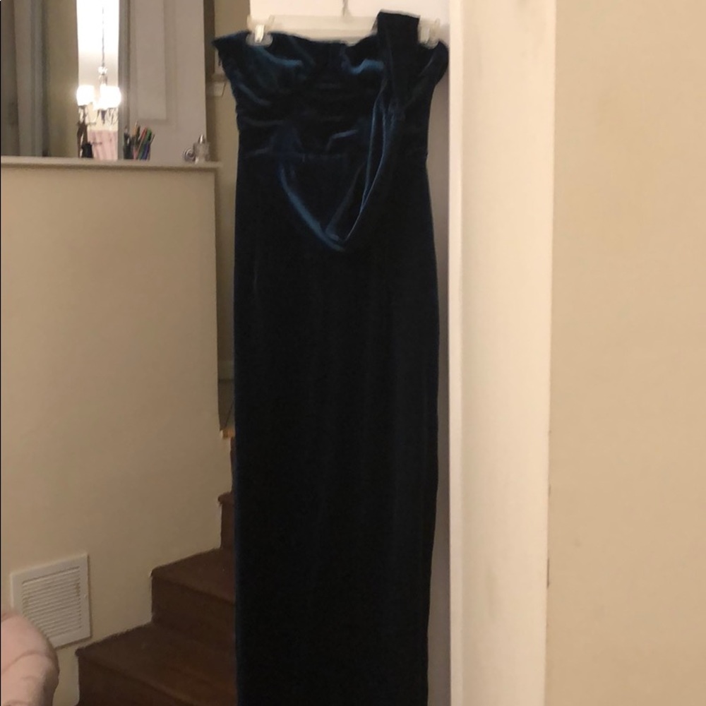 House of CB green, velvet gown